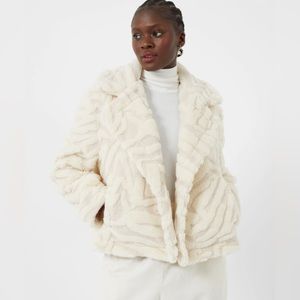 🆕NWT Faux Fur FRENCH CONNECTION jacket Xl
